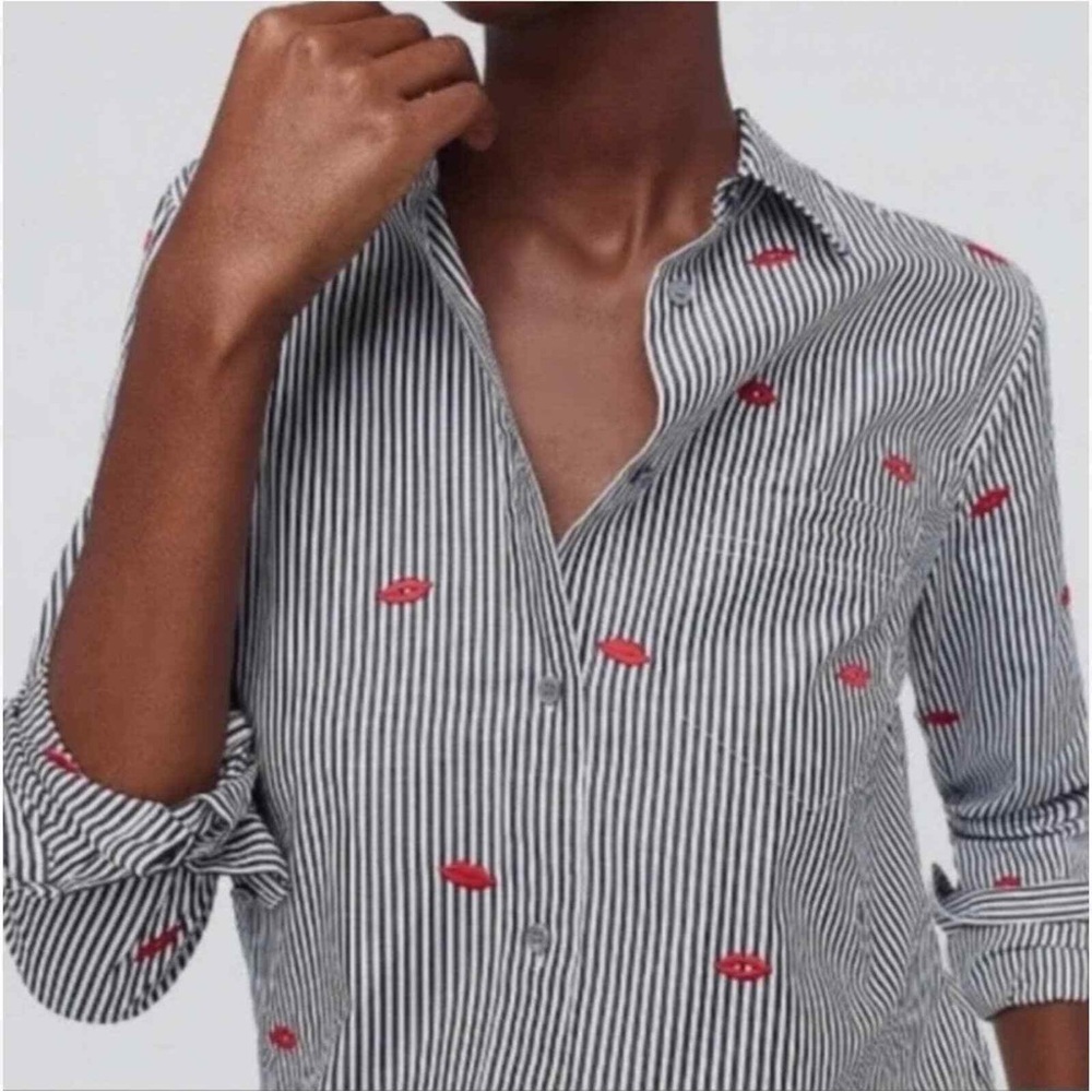 NWT Jcrew Classic Fit Boyfriend Shirt Size 00